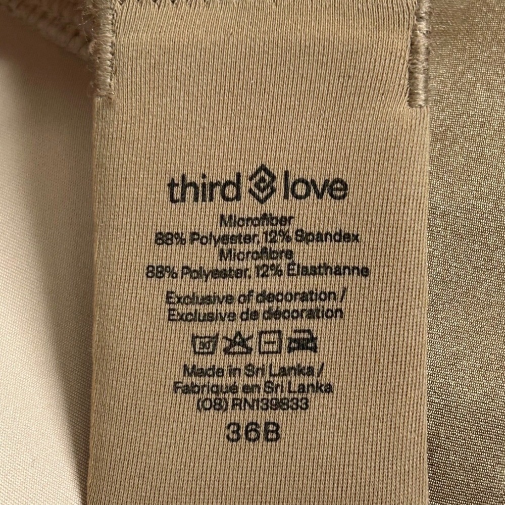 ThirdLove Kinetic Adjustable Athletic High Impact Sports Bra Beige Wireless 36B - Picture 5 of 9